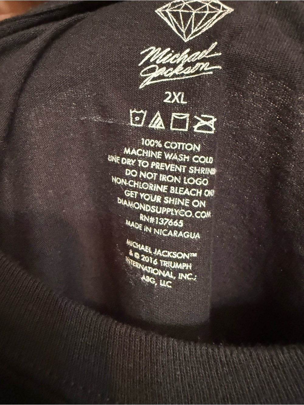 Diamond supply Michael Jackson Thriller long sleeve shirt 2X black 2XL - Picture 3 of 5